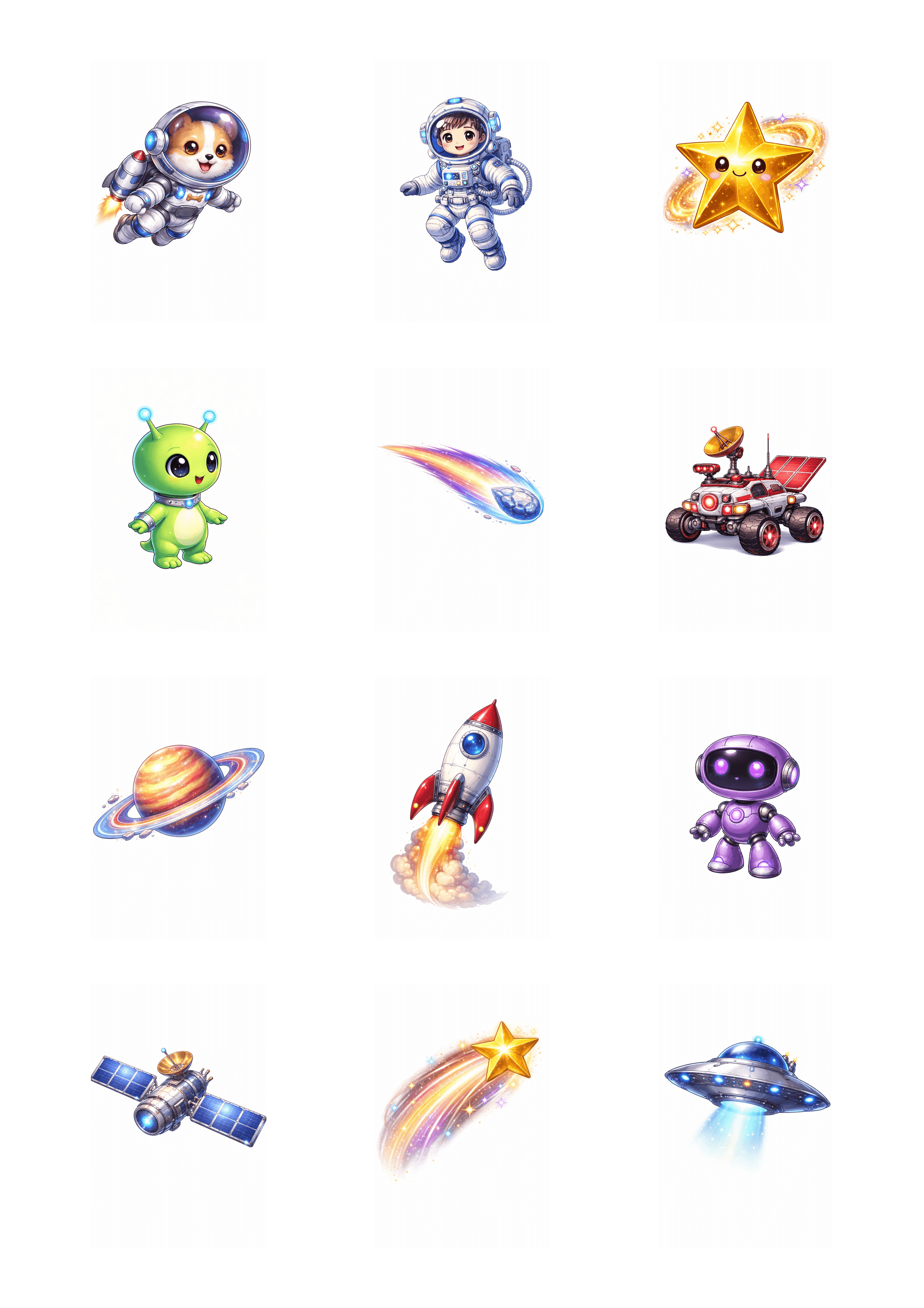 Weltraum Sticker